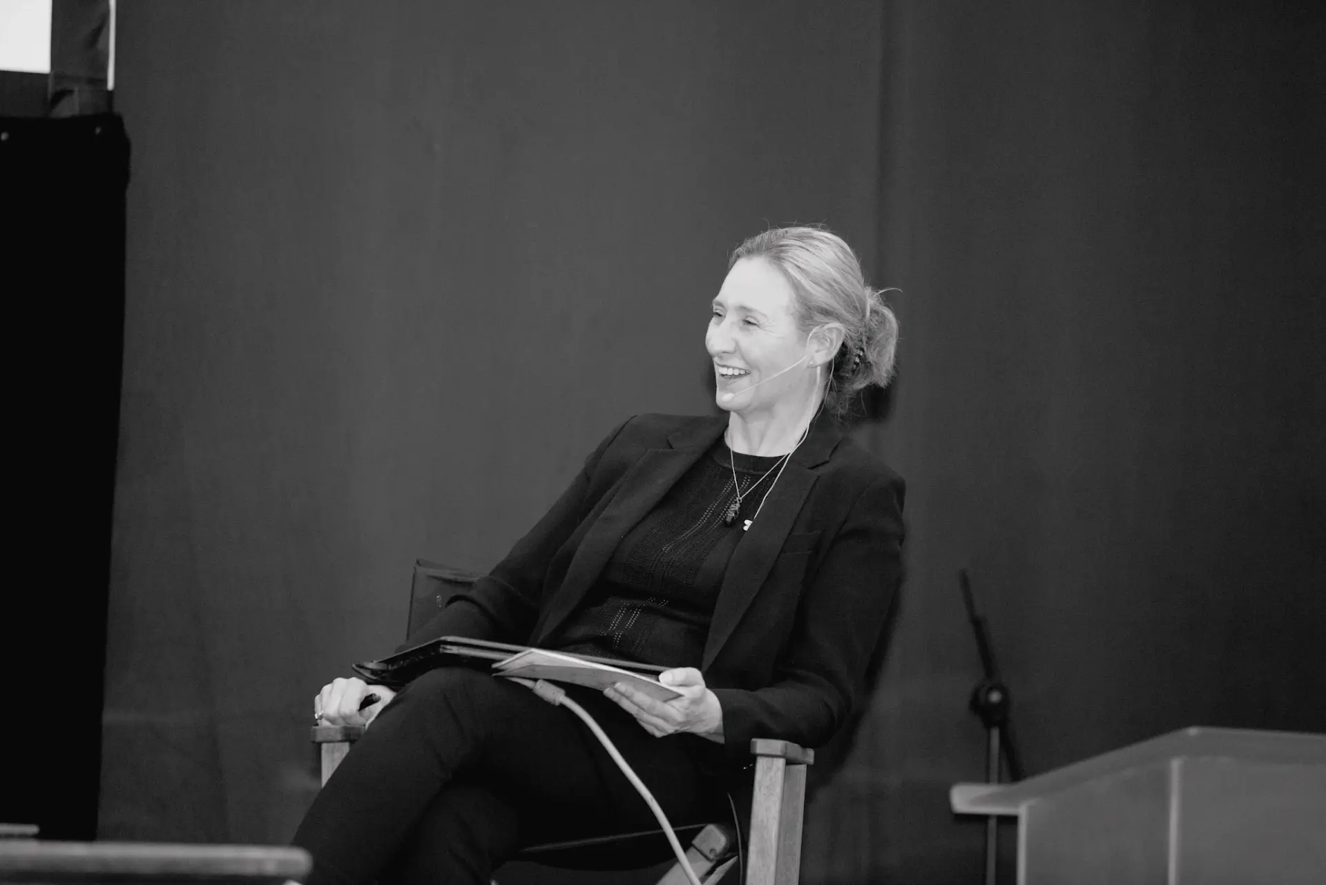 Nicola Tyler speaking on stage